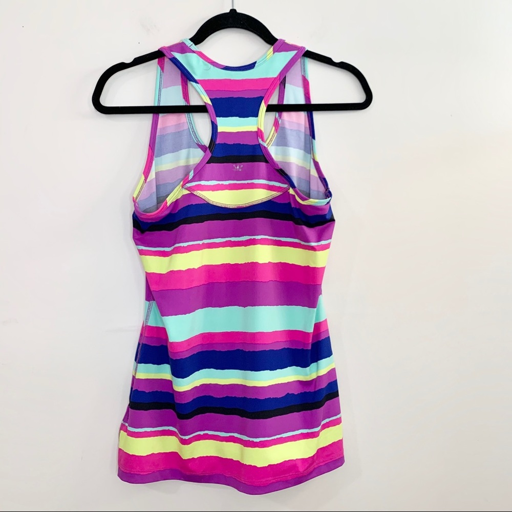 🌸LUKKA Multi Color Stripe Racerback Workout Tank - Picture 4 of 5